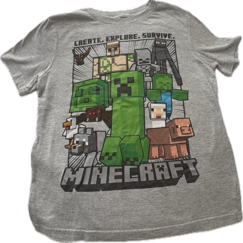 Kids Gray Graphic T-Shirt